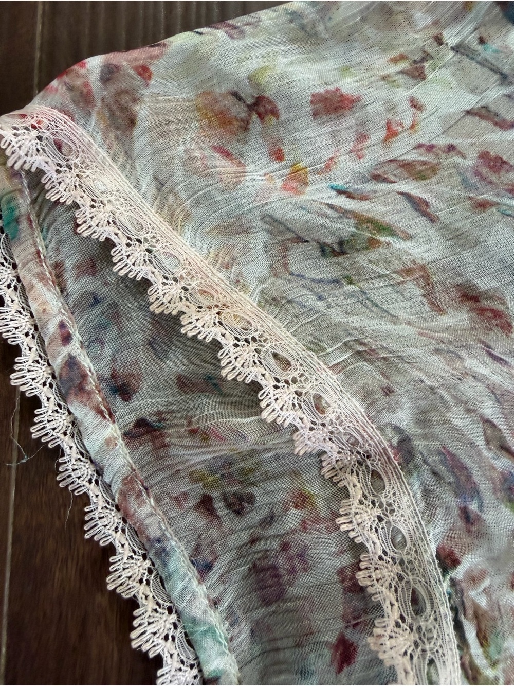 Floral Tiered Lace Maxi Dress Flowy Fairy Boho Wedding Guest Soft Surroundings - Picture 6 of 16